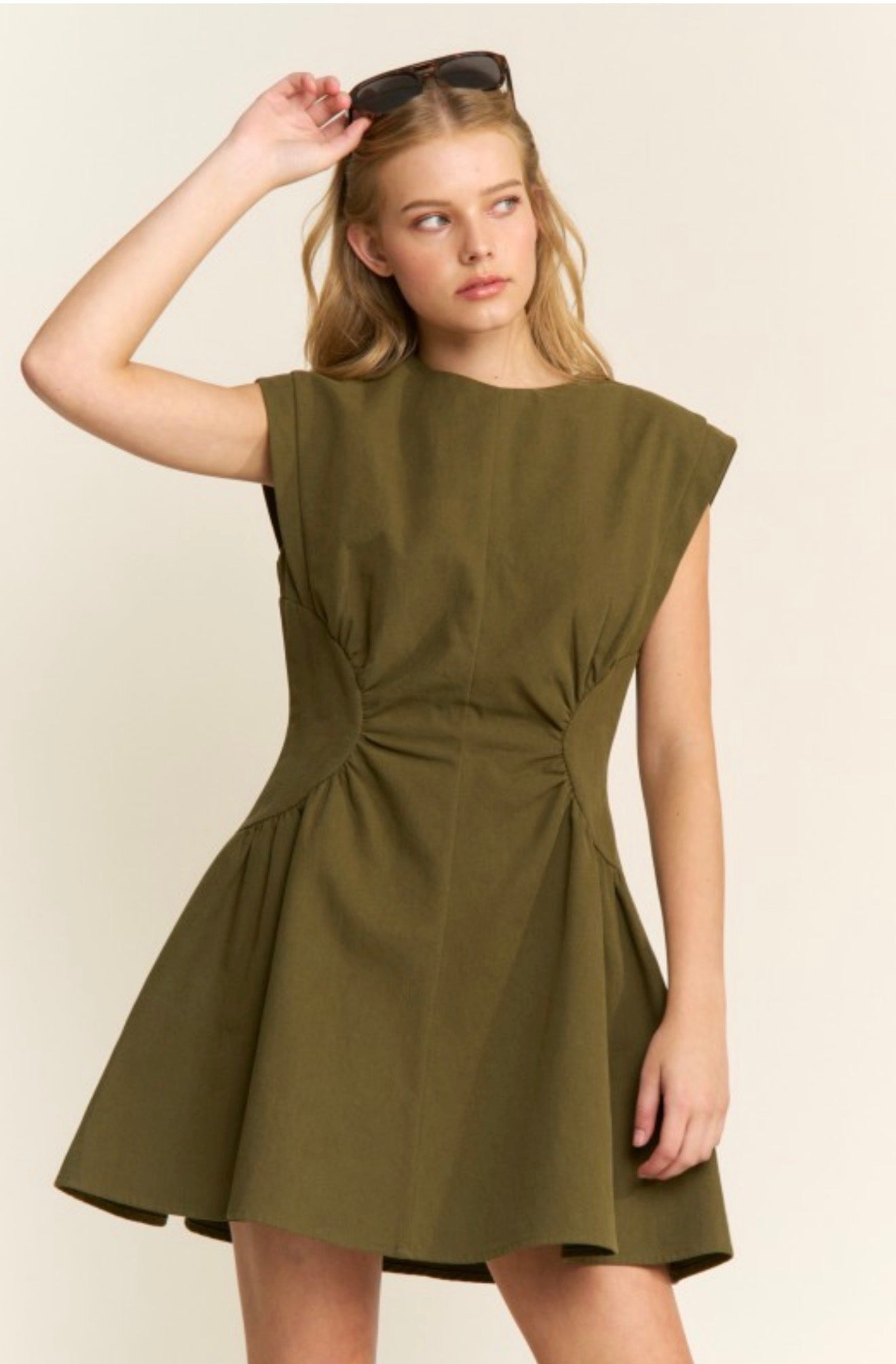 olive mini dress