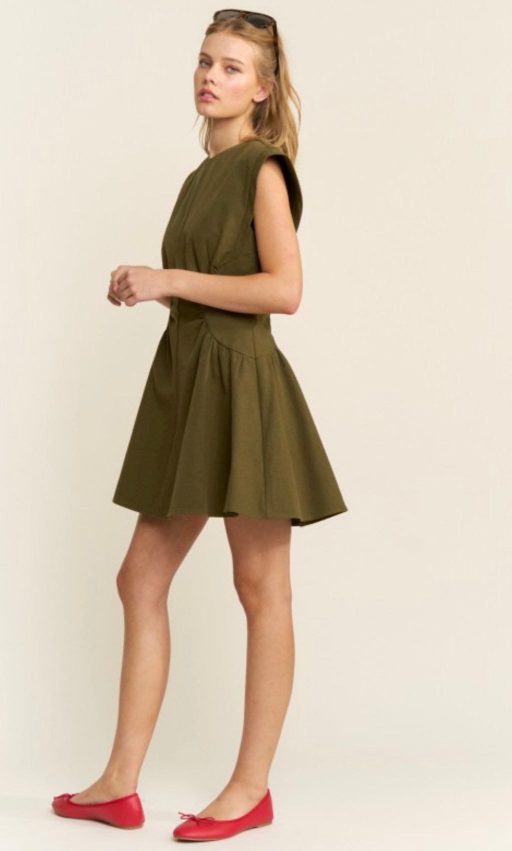 olive mini dress