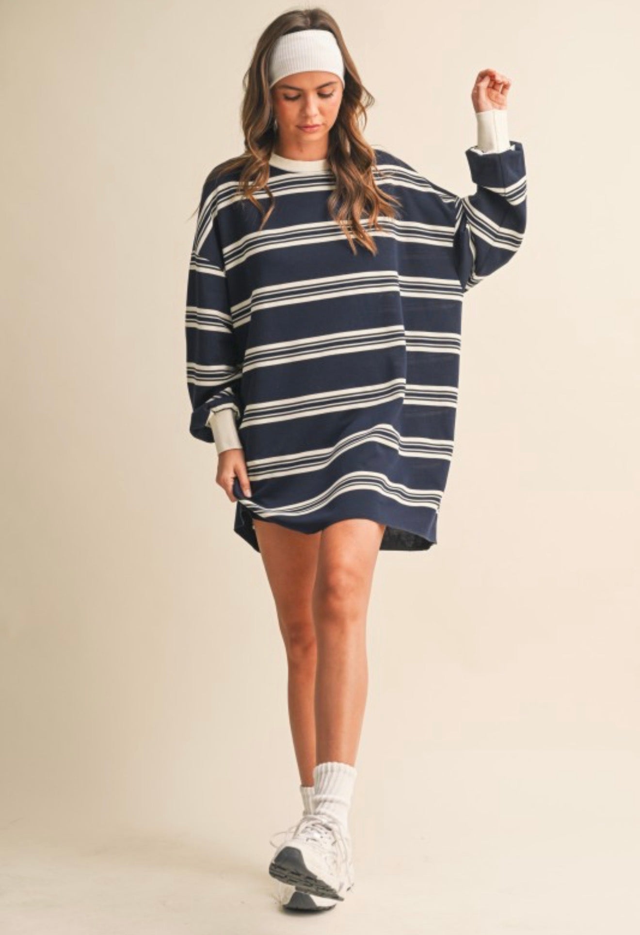 Striped oversize mini Dress