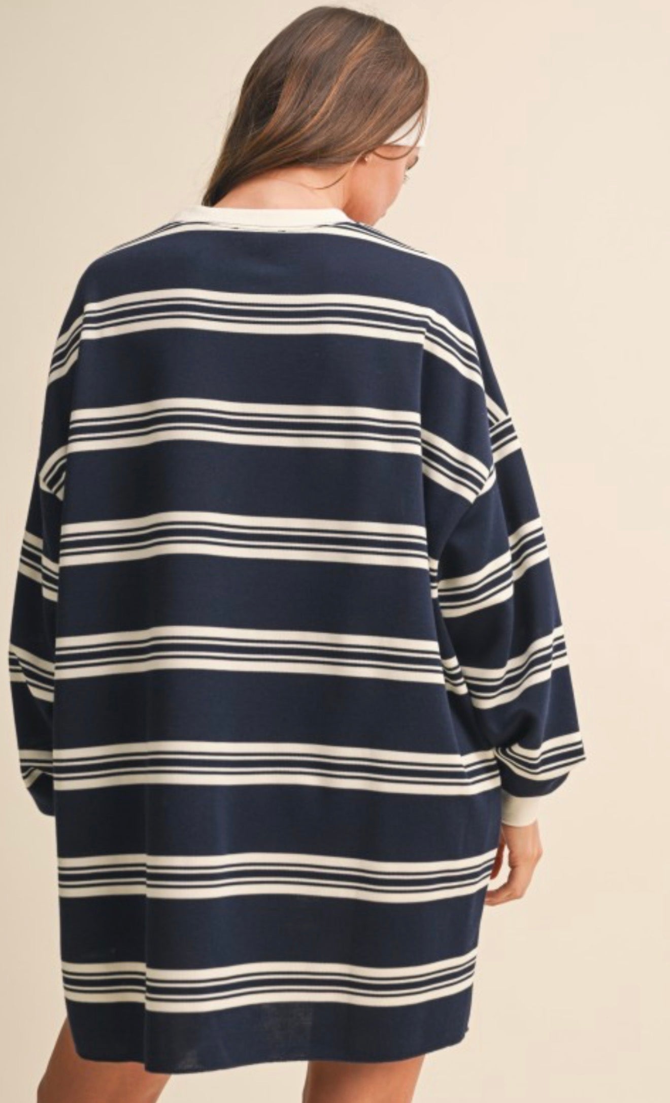 Striped oversize mini Dress